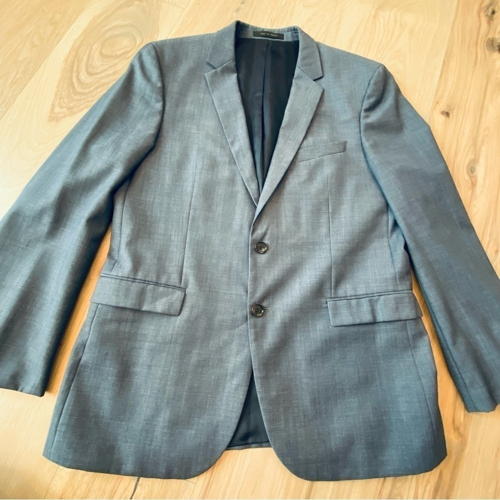 Boss Hugo Boss Blue Two Button Single Breasted Wool Blazer/Sports Coat 44R